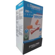 CAJA PROTECTOR DE OIDOS TAPON AUTOEXPANDIBLE DESECHABLE C/CORDÓN 200 PARES