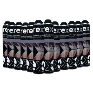 12 ESPUMA PU EXPANSIVA PARA PISTOLA 750ML – REX