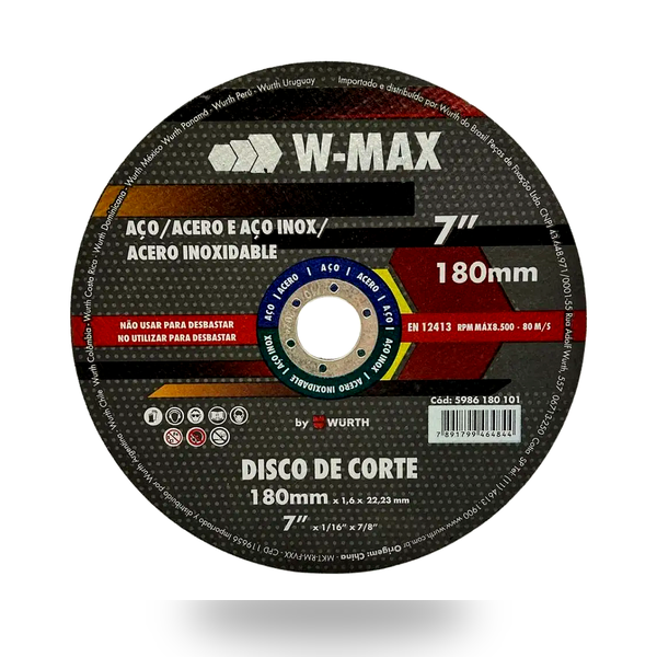DISCO DE CORTE 7 X 1.6 MM W-MAX