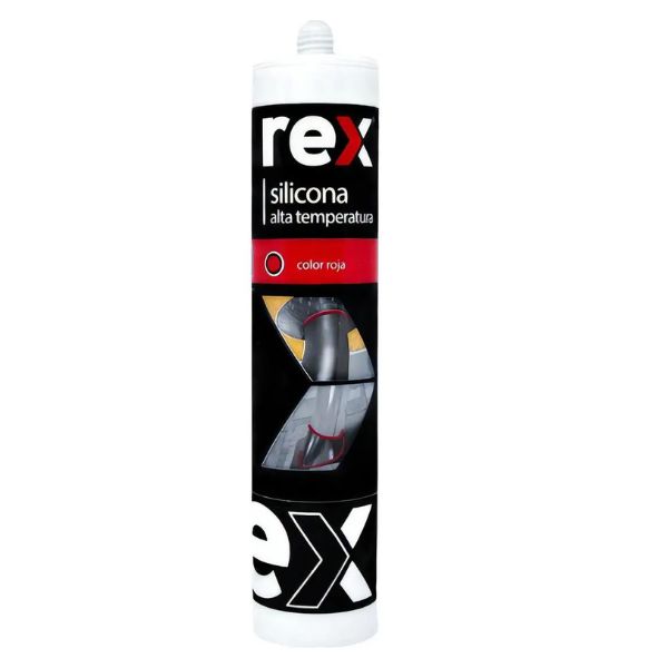 SILICONA ALTA TEMPERATURA ROJO 300 ML - REX
