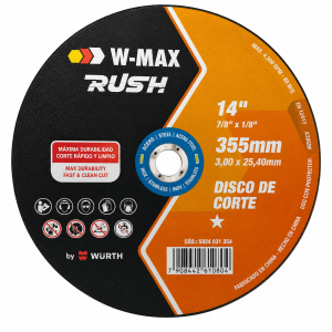 DISCO DE CORTE METAL 14" - W-MAX